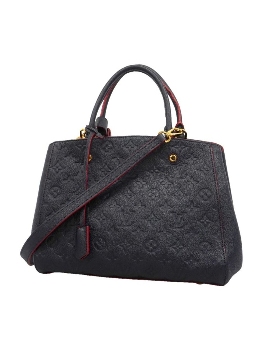 Louis Vuitton Handbag Monogram Empreinte Montaigne BB Marine Rouge 2-Way Bag